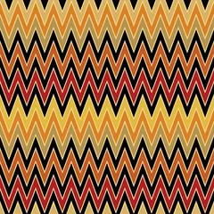 Meubelstickers Zigzag Etno-kleuren naadloos patroon