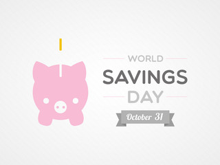 World savings day: horizontal