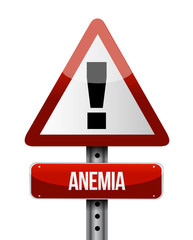 anemia road sign illustration design