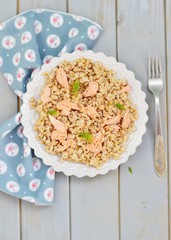 barley groats in a plate