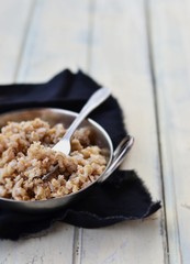 barley groats in a plate