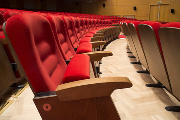 Seats in a theater and opera