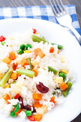 Delicious rice with vegetables