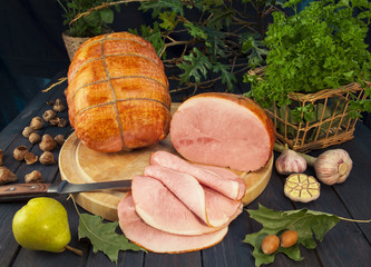 delicious ham 1 - obrazy, fototapety, plakaty