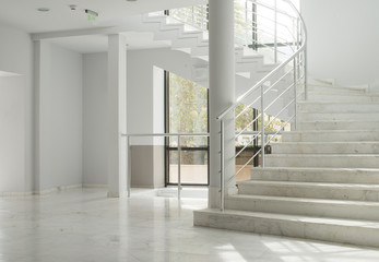 Interior of a building with white walls - 57311824