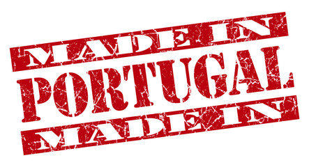 made in Portugal grunge red stamp