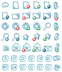 Liquid icon set. Vector.