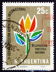 Postage stamp Argentina 1971 Stylized Tulip