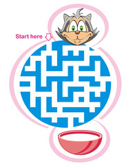 Maze game: cat and milk