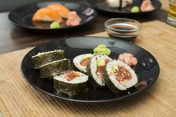 Sushi in sushi bar