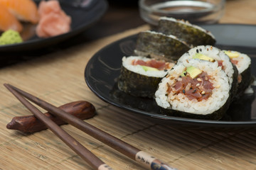 Sushi in sushi bar