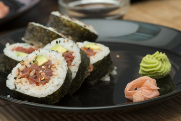 Sushi in sushi bar