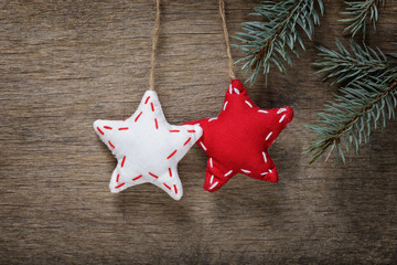 vintage christmas decorative stars hanging