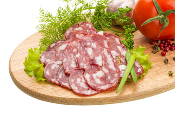 Fresh ripe salami