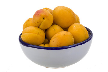 Yellow ripe apricots