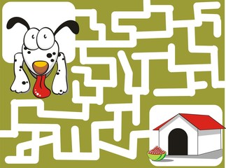 The puppy and his house