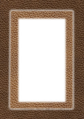 Fototapeta premium leather handmade photo frame