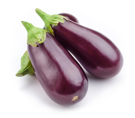 Aubergine (eggplant) isolated on white