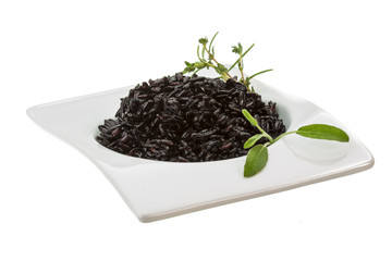 Black boiled rice