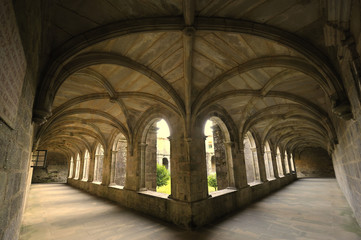 Fototapeta premium baroque monastery cloister interior