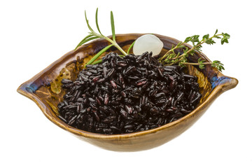 Black boiled rice