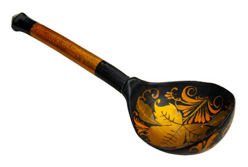 Russian traditional wooden spoon. Clipping path included.