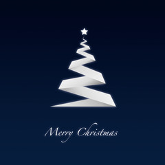 Weihnachten / Origami Weihnachtsbaum mit Stern / Merry Christmas