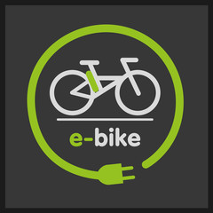 E-bike icon - obrazy, fototapety, plakaty