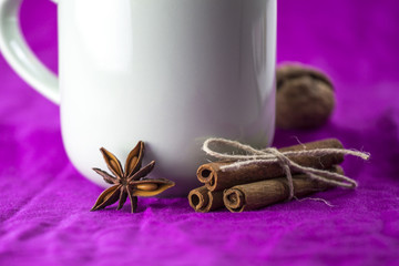 Tasse mit Gewürzen