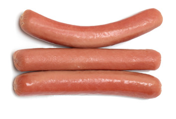 three sausage on a white background