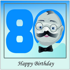 80 Jahre "happy birthday"