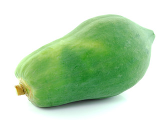 papaya on white background