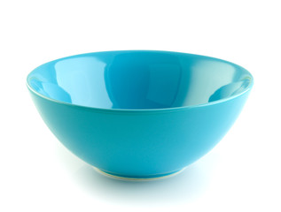 Blue bowl on the white background © sommai