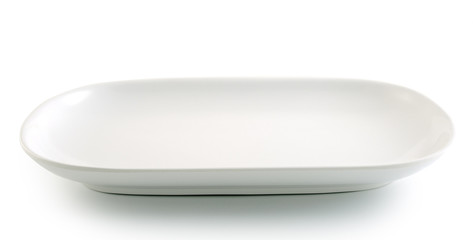 white plate on white background