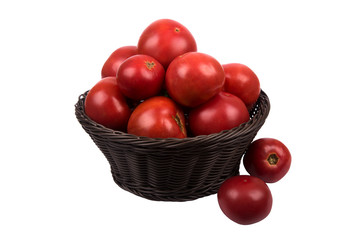 basket with tomatoes