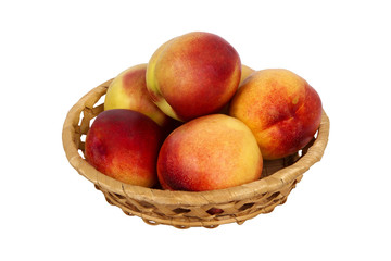 nectarines in basket
