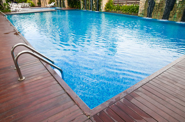 beautiful new apartment building, outdoor, pool view