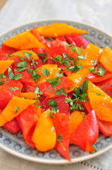 Salat aus gerösteten Paprika