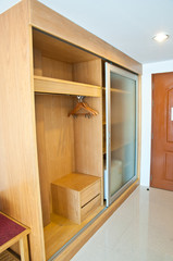 Empty Wardrobe wood for clothes