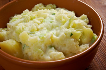 Dish of Colcannon potato
