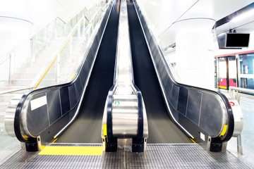 escalator in subway station