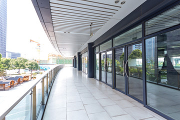 corridor of modern office building