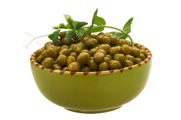 Marinated green peas
