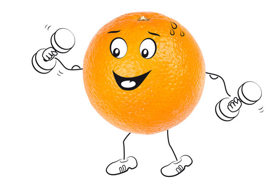 Sportliche Orange, Fitness