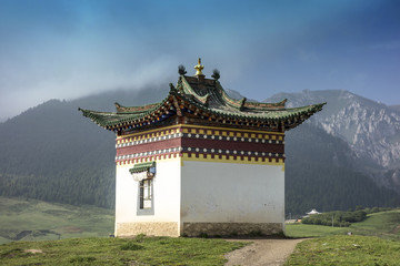 Tibetan building in Langmusi ,Sichuan,