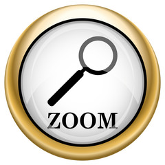 Zoom with loupe icon