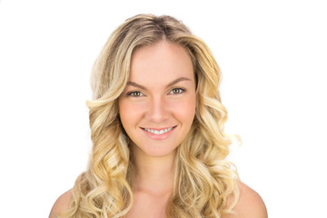 Fototapeta premium Smiling curly haired blonde posing
