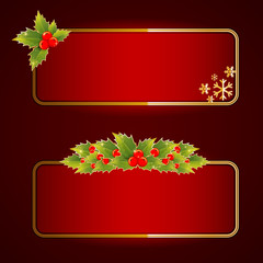 Christmas bright blank festive banners set © Yuzach