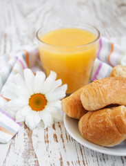 Fresh-baked croissant