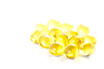 Fototapeta premium yellow gelatin pills